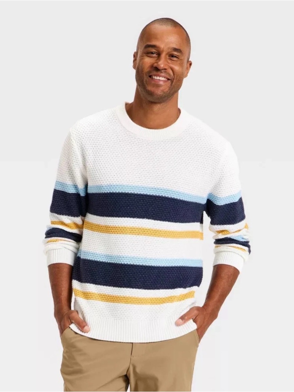 Men Textured Crewneck Sweater - Goodfellow & Co
